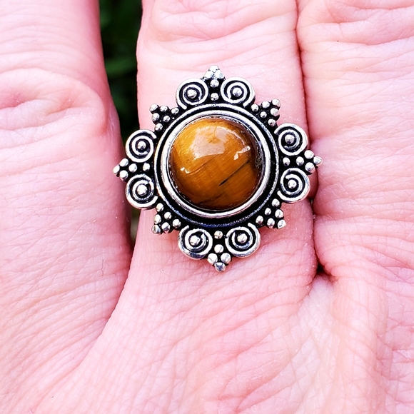 New Tiger Eye 925 Silver Ring. - Picture 5 of 16